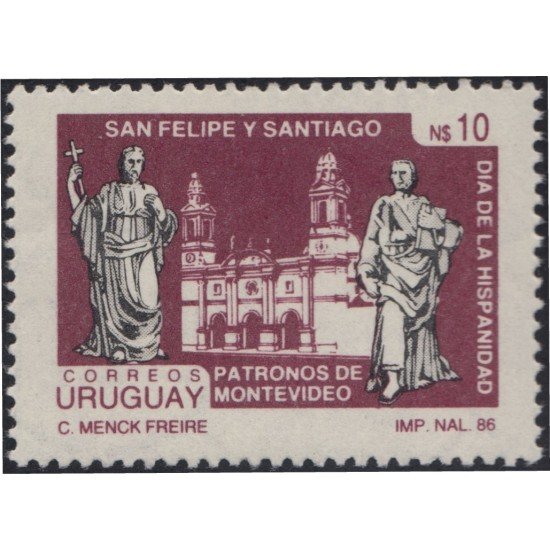 Uruguay 1203 1986 Día hispano-sudamericano San Felipe y Santiago MNH Uruguay 1203 1986 Día hispano-sudamericano San Felipe y Santiago MNH