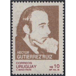 Uruguay 1205 1986 Homenaje a Héctor Gutierrez Ruiz MNH Uruguay 1205 1986 Homenaje a Héctor Gutierrez Ruiz MNH