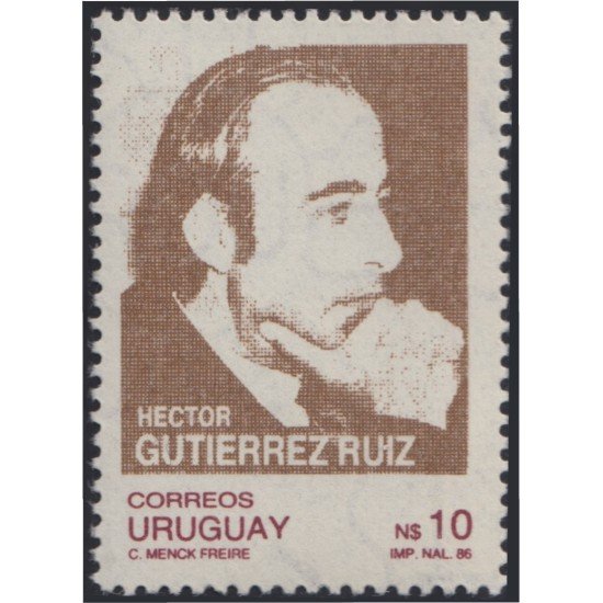 Uruguay 1205 1986 Homenaje a Héctor Gutierrez Ruiz MNH Uruguay 1205 1986 Homenaje a Héctor Gutierrez Ruiz MNH