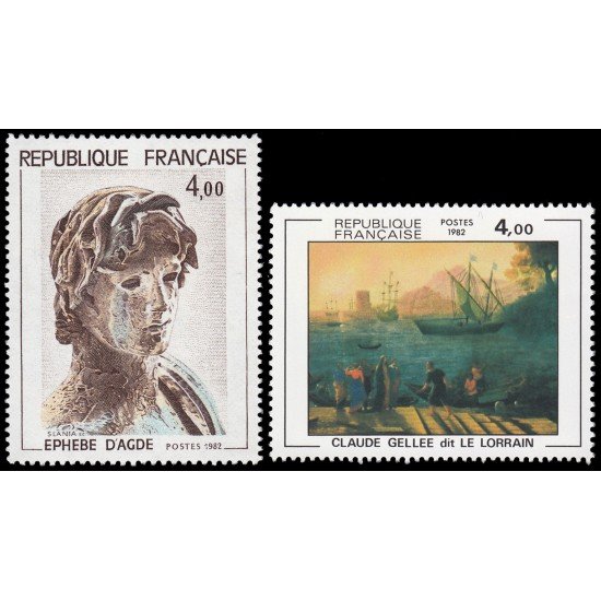 France Francia 2210/11 1982 Serie artística MNH