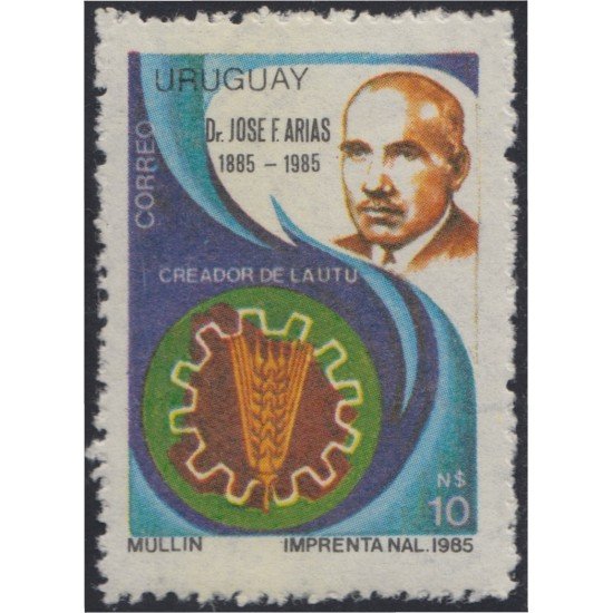 Uruguay 1208 1987 Centenario del nacimiento de José F. Arias MNH Uruguay 1208 1987 Centenario del nacimiento de José F. Arias MNH