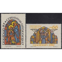 Uruguay 1226/27 1987 Navidad Chritsmas MNH Uruguay 1226/27 1987 Navidad Chritsmas MNH