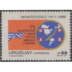 Uruguay 1240 1988 75º Aniversario d la UPAE MNH Uruguay 1240 1988 75º Aniversario d la UPAE MNH