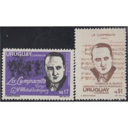 Uruguay 1247/48 1988 Homenaje a Gerardo H. Matos Rodríguez Compositor MNH Uruguay 1247/48 1988 Homenaje a Gerardo H. Matos Rodríguez Compositor MNH