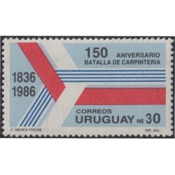 Uruguay 1260 1988 150 Años de la batalla de Carpinteria MNH Uruguay 1260 1988 150 Años de la batalla de Carpinteria MNH