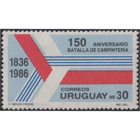Uruguay 1260 1988 150 Años de la batalla de Carpinteria MNH Uruguay 1260 1988 150 Años de la batalla de Carpinteria MNH