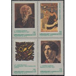 Uruguay 1261/64 1988 Pintores uruguayos J. Torres García MNH Uruguay 1261/64 1988 Pintores uruguayos J. Torres García MNH