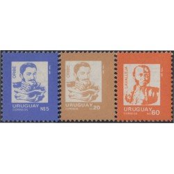 Uruguay 1270/72 1989 Serie Antigua Oribe y Lavalleja MNH Uruguay 1270/72 1989 Serie Antigua Oribe y Lavalleja MNH