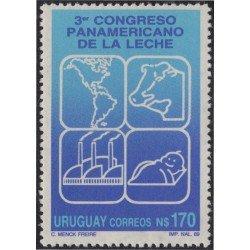 Uruguay 1273 1989 3º Congreso panamericano de la leche MNH Uruguay 1273 1989 3º Congreso panamericano de la leche MNH
