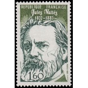 France Francia 2215 1982 150 aniv. del nacimiento del escritor Jules Vallès MNH France Francia 2215 1982 150 aniv. del nacimiento del escritor Jules Vallès MNH