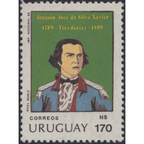 Uruguay 1280 1989 Bicentenario del nacimiento de Joaquín José de Silva MNH Uruguay 1280 1989 Bicentenario del nacimiento de Joaquín José de Silva MNH