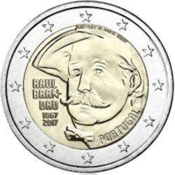 Portugal 2017 2 € euros conmemorativos Raul Brandão Portugal 2017 2 € euros conmemorativos Raul Brandão