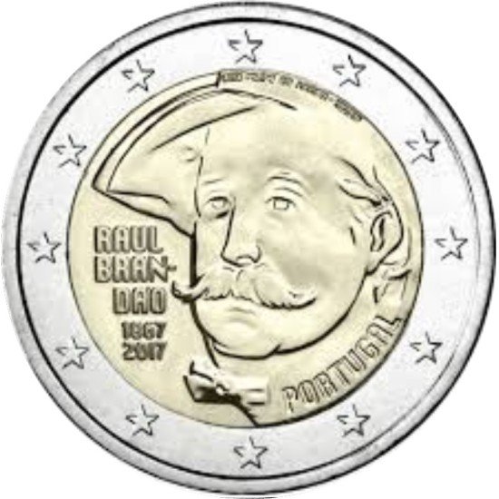 Portugal 2017 2 € euros conmemorativos Raul Brandão Portugal 2017 2 € euros conmemorativos Raul Brandão