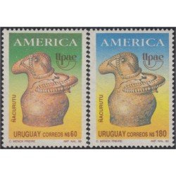 Uruguay 1285/86 1989 Serie América UPAE MNH Uruguay 1285/86 1989 Serie América UPAE MNH