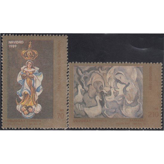 Uruguay 1288/89 1989 Navidad Chritsmas MNH Uruguay 1288/89 1989 Navidad Chritsmas MNH