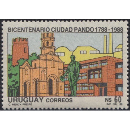 Uruguay 1291 1989 Bicentenario de la Villa de Pando MNH Uruguay 1291 1989 Bicentenario de la Villa de Pando MNH