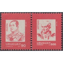 Uruguay 1294/95 1989 Serie Antigua Rivera y Artigas MNH Uruguay 1294/95 1989 Serie Antigua Rivera y Artigas MNH