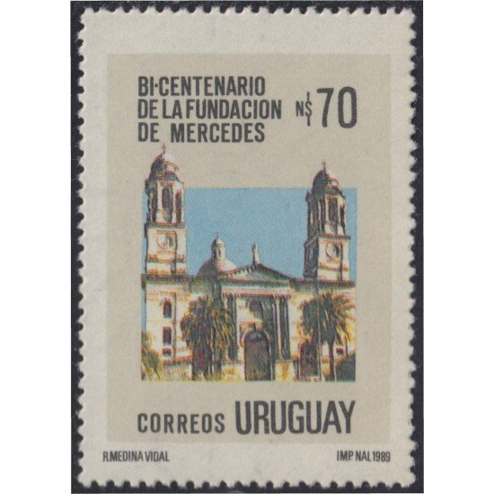 Uruguay 1298 1989 Bicentenario de la fundación de Mercedes MNH Uruguay 1298 1989 Bicentenario de la fundación de Mercedes MNH