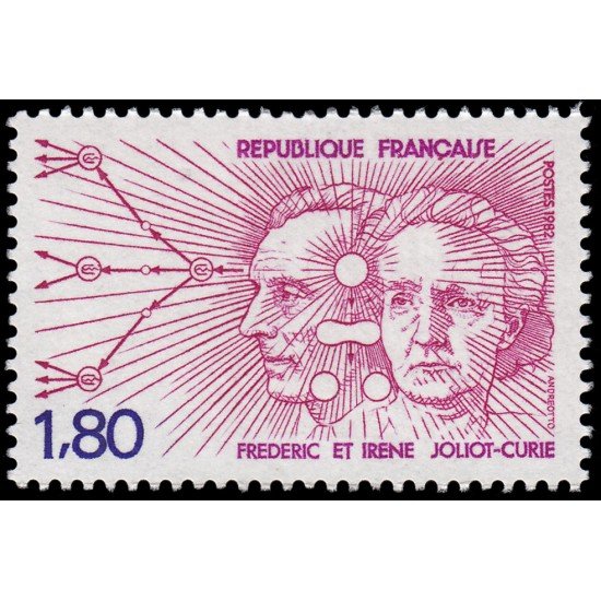 France Francia 2218 1982 Homenaje a Frédéric y Irène Joliot Curie MNH
