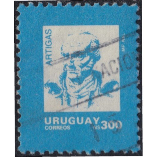 Uruguay 1315 1989 Serie antigua Artigas Usado Uruguay 1315 1989 Serie antigua Artigas Usado