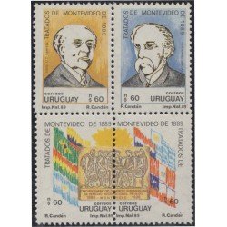Uruguay 1316/19 1989 Centenario de tratados de Montevideo Gonzalo Ramírez Ildefonso García MNH Uruguay 1316/19 1989 Centenario de tratados de Montevideo Gonzalo Ramírez Ildefonso García MNH