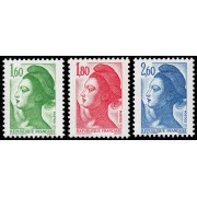France Francia 2219/21 1982 Libertad MNH France Francia 2219/21 1982 Libertad MNH