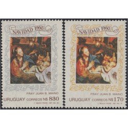 Uruguay 1340/41 1990 Navidad MNH Uruguay 1340/41 1990 Navidad MNH