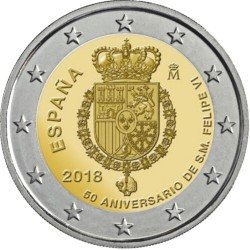 España 2018 2 € euros conmemorativos 50 Av. Felipe VI España 2018 2 € euros conmemorativos 50 Av. Felipe VI