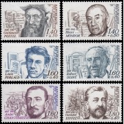 MED France Francia 2225/30 1982 Personajes célebres MNH MED France Francia 2225/30 1982 Personajes célebres MNH