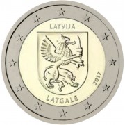 Letonia 2017 2 € euros conmemorativos  Región de Latgale