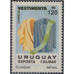 Uruguay 1353 1991 Exportación uruguaya Chaquetas y cintas MNH Uruguay 1353 1991 Exportación uruguaya Chaquetas y cintas MNH