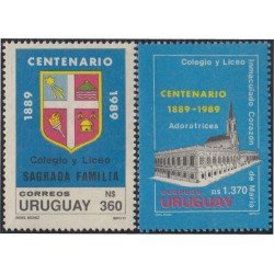 Uruguay 1354/55 1991 Centenario de establecimientos escolares MNH Uruguay 1354/55 1991 Centenario de establecimientos escolares MNH