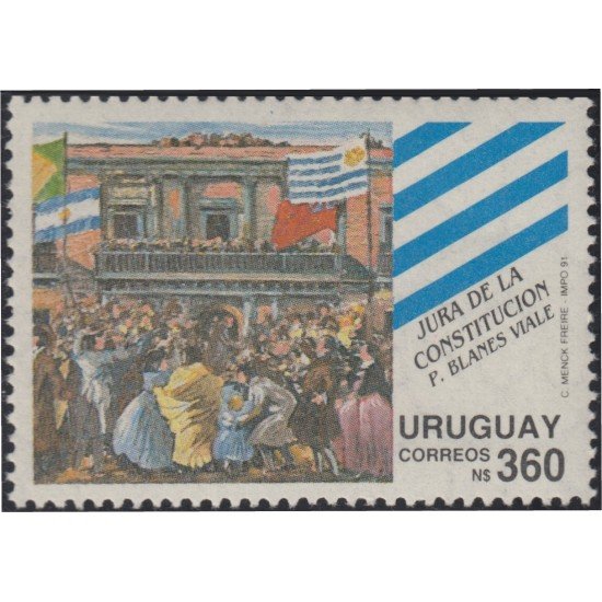 Uruguay 1362 1991 Jura de la Constitución F. Blanes Viale MNH Uruguay 1362 1991 Jura de la Constitución F. Blanes Viale MNH
