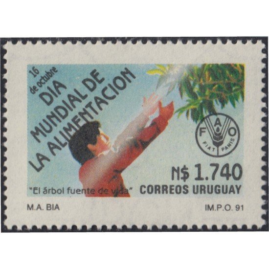 Uruguay 1369 1991 Día mundial de la alimentación MNH Uruguay 1369 1991 Día mundial de la alimentación MNH