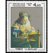 France Francia 2231 1982 Serie artística Johannes Vermeer MNH France Francia 2231 1982 Serie artística Johannes Vermeer MNH