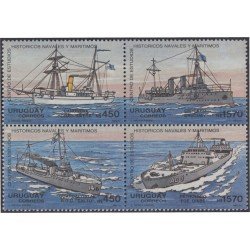 Uruguay 1375/78 1991 Centro de estudios históricos navales y marítimos barcos ships MNH Uruguay 1375/78 1991 Centro de estudios históricos navales y marítimos barcos ships MNH