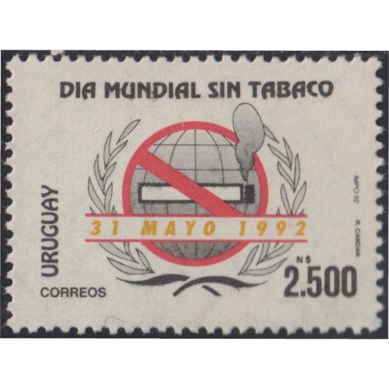 Uruguay 1398 1992 Día mundial sin tabaco MNH Uruguay 1398 1992 Día mundial sin tabaco MNH