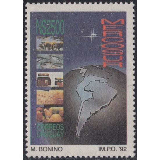 Uruguay 1401 1992 Mercosur MNH Uruguay 1401 1992 Mercosur MNH