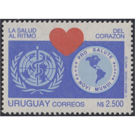 Uruguay 1402 1992  Día mundial de la salud MNH