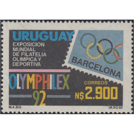Uruguay 1403 1992 Olimphilex 92 Exposición mundial de filatelia olímpica y deportiva en Barcelona MNH Uruguay 1403 1992 Olimphilex 92 Exposición mundial de filatelia olímpica y deportiva en Barcelona MNH