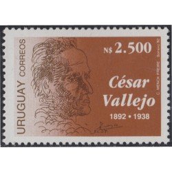 Uruguay 1406 1992 Escritor César Vallejo MNH Uruguay 1406 1992 Escritor César Vallejo MNH
