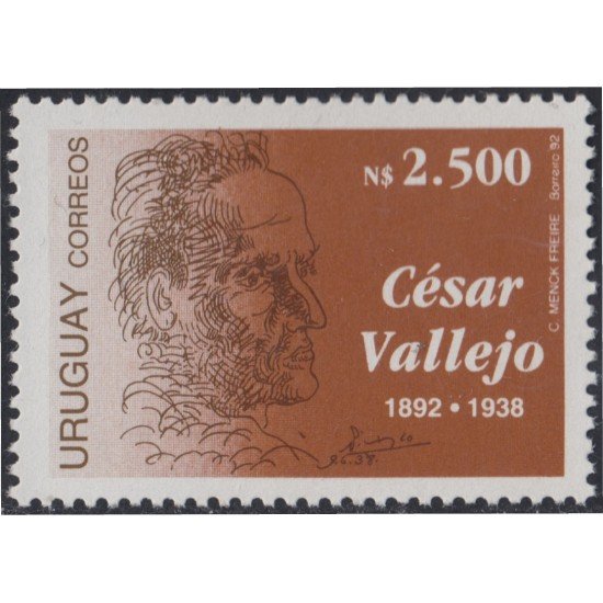 Uruguay 1406 1992 Escritor César Vallejo MNH Uruguay 1406 1992 Escritor César Vallejo MNH
