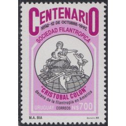 Uruguay 1415 1992 Centenario de la sociedad filantrópica Cristóbal Colón MNH Uruguay 1415 1992 Centenario de la sociedad filantrópica Cristóbal Colón MNH