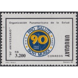 Uruguay 1416 1992 90º Aniversario de la Organización Panamericana de la Salud  MNH