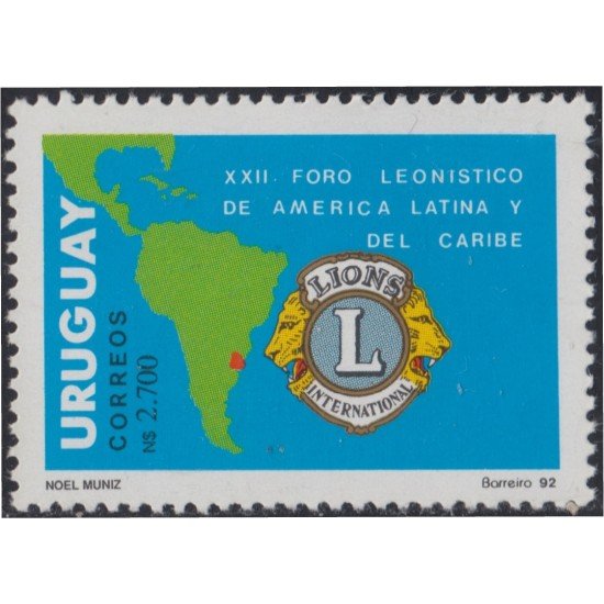 Uruguay 1418 1992 XXII Forum de Lions Club de América Latina y del Caribe MNH Uruguay 1418 1992 XXII Forum de Lions Club de América Latina y del Caribe MNH