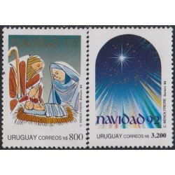 Uruguay 1422/23 1992 Navidad Chritsmas MNH
