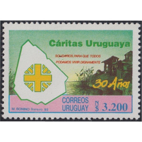 Uruguay 1425 1992 30º Aniversario de la organización de beneficencia Caritas MNH Uruguay 1425 1992 30º Aniversario de la organización de beneficencia Caritas MNH