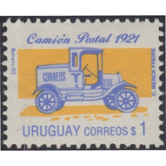 Uruguay 1429 1993 Serie Antigua Camión Postal MNH Uruguay 1429 1993 Serie Antigua Camión Postal MNH