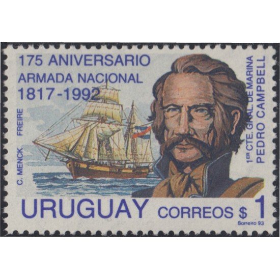 Uruguay 1432 1993 175º Aniversario de la Marina Nacional MNH Uruguay 1432 1993 175º Aniversario de la Marina Nacional MNH