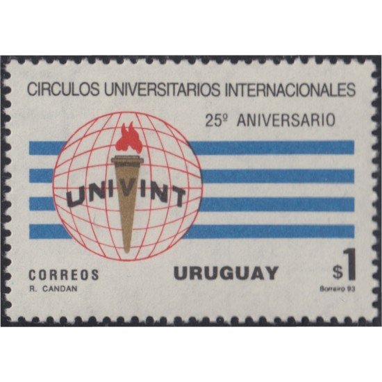 Uruguay 1434 1993 25º Aniversario de círculos universitarios Internacionales MNH Uruguay 1434 1993 25º Aniversario de círculos universitarios Internacionales MNH
